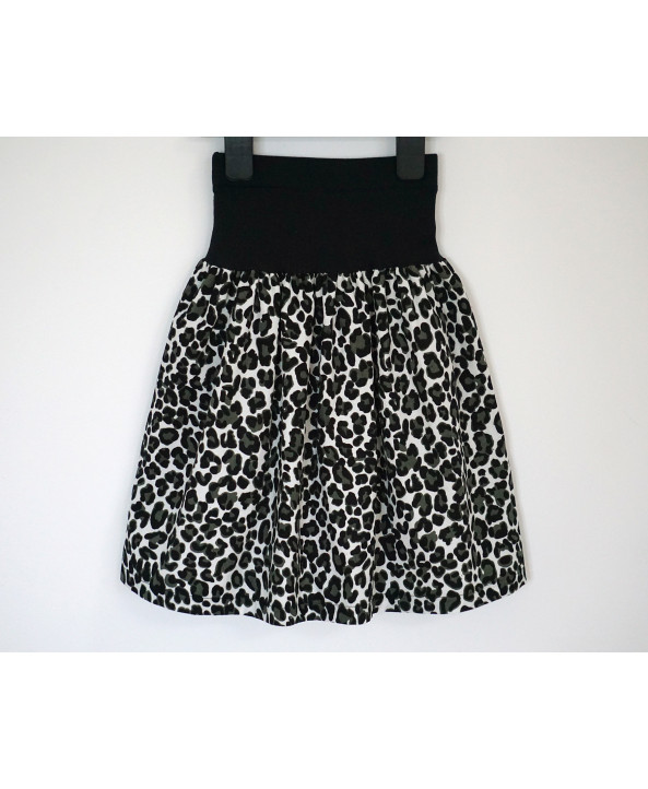 Cotton corduroy skirt 2 to 7 years black green dalmatian