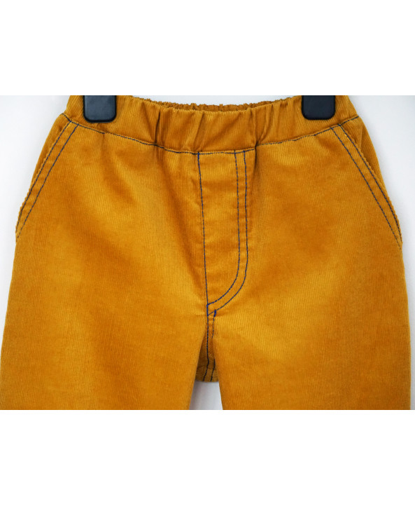 Kids Corduroy Trousers Unisex Yellow Toddler 2-3 years Christmas