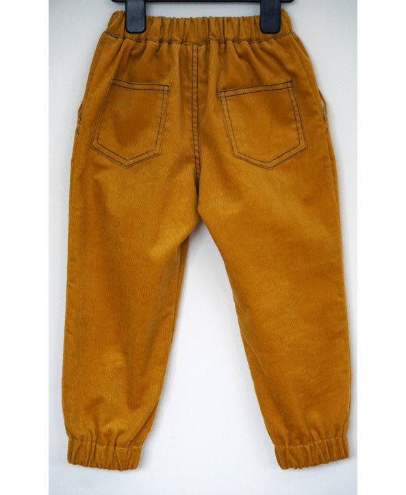 Kids Corduroy Trousers Unisex Yellow Toddler 2-3 years Christmas