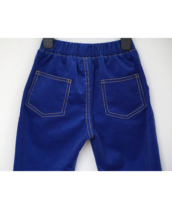 Kids Corduroy Trousers Unisex Blue Toddler 2-3 years Christmas Gift 